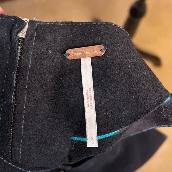 Free People Retro Love Suede Mini Dress Black Size S - Picture 8 of 8